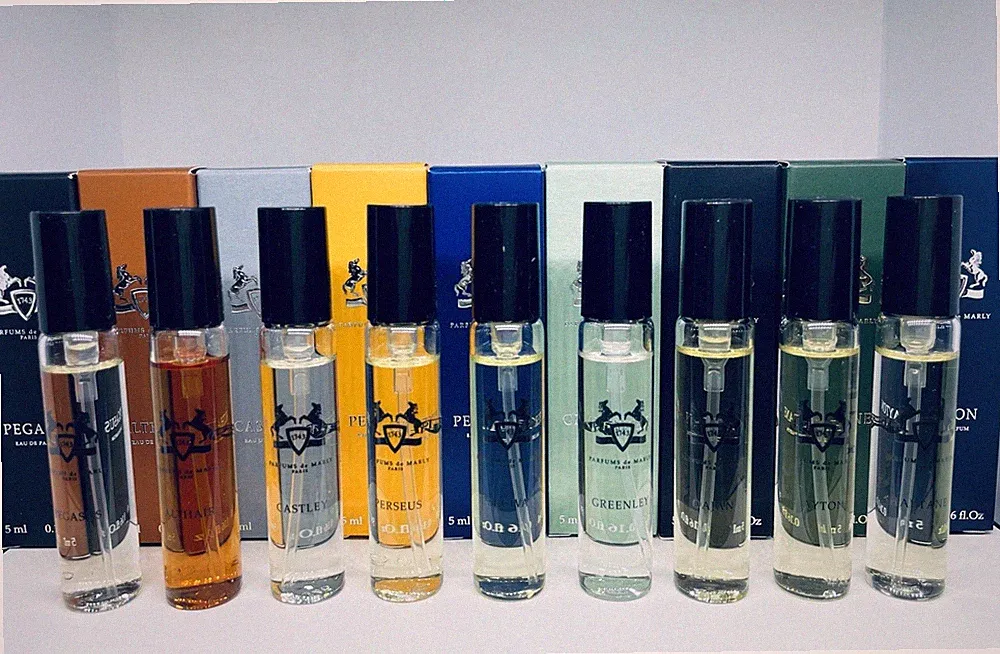 PARFUMS DE MARLY MASCULINE DISCOVER COLLECTION TRAVEL SIZE SPRAY 5ML/0.17OZ x 9