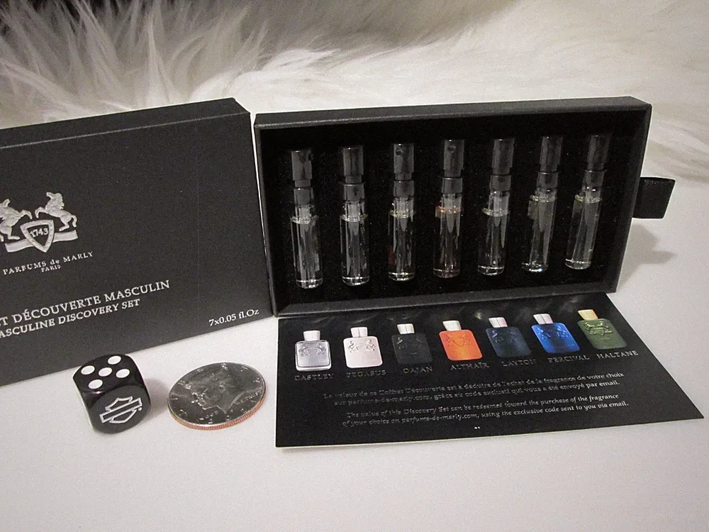 PARFUMS DE MARLY MASCULINE latest DISCOVERY SET 7x1.5ML Brand NEW FIRE! NIB
